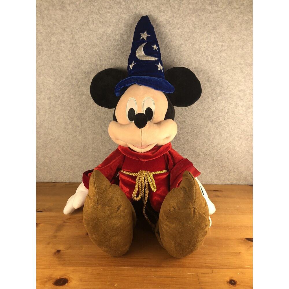 Disney Store Mickey Mouse Sorcerer Apprentice Plush Stuffed Animal 25" Fantasia